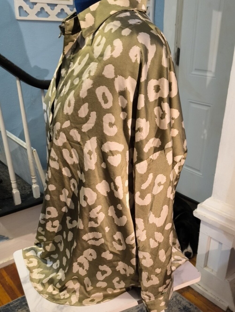 eesome Olive and Cream Leopard-Print Tunic - Picture 5 of 12